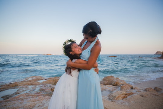 Esther with her daughter